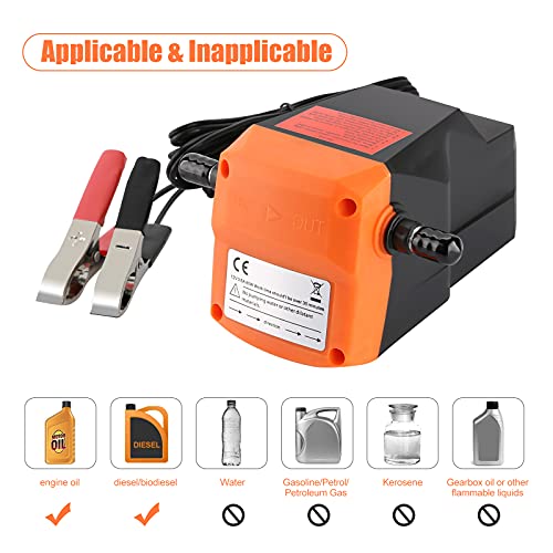 image for CANYUWCI Oil Change Pump 80W 12V Automotive Replacement Engine Oil Pum