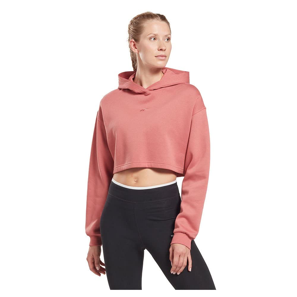 Reebok Women's Workout Ready Yoga Long Sleeve Sweatshirt, baked clay, M