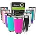 Stainless Steel Tumbler 20 oz with Splash Proof Sliding Lid - Premium Quality Double Wall Vacuum Insulated Travel Coffee Mug - Pink Cup for Hot & Cold Drinks - Hot Pink Powder Coated Tumbler 20 oz