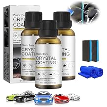 Crystal Coating for Car Plastic Parts, Plastic Parts Crystal Coating, Plastic Restorer for Cars, Crystal Coating Plastic Restorer, Coating Agent for Automotive Plastics 3pcs