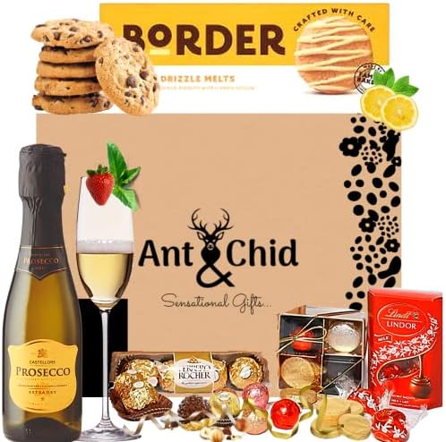 Prosecco Wine and Luxury Chocolates with Premium Biscuit Luxury Hamper Bundle GiftSet