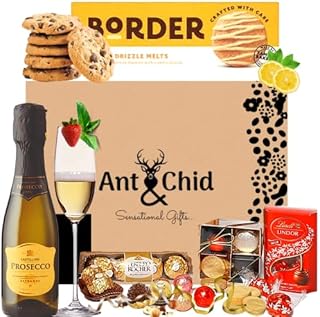 Prosecco Wine and Luxury Chocolates with Premium Biscuit Luxury Hamper Bundle GiftSet