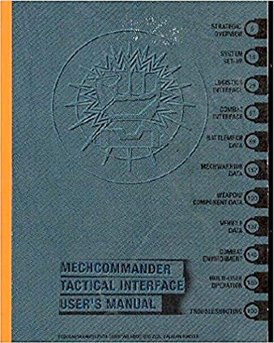 Mechcommander Tactical Interface User's Manual: Editor: Amazon.com: Books