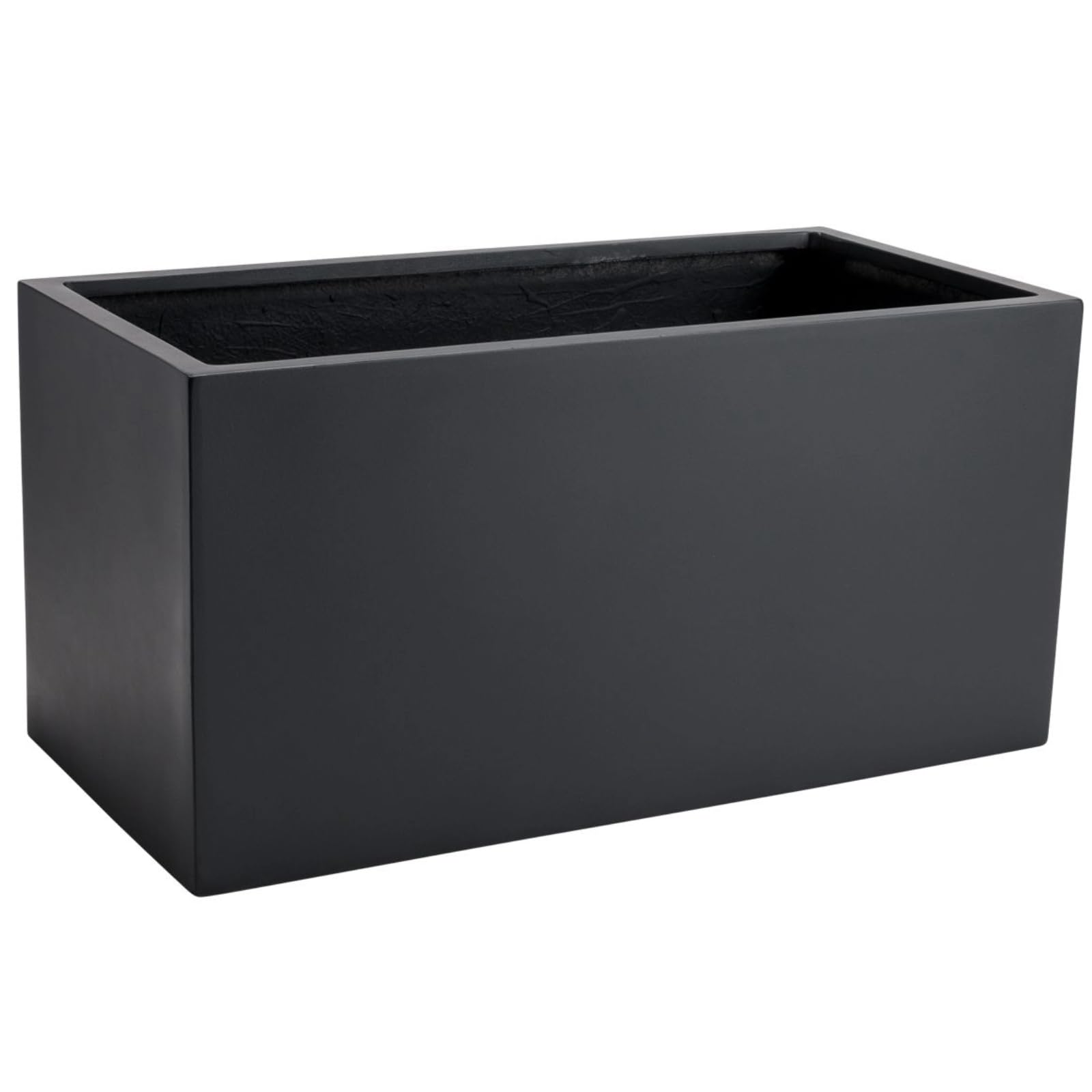 VIVANNO Pflanzkübel Pflanztrog Blumentrog Fiberglas Anthrazit Maxi 40x80x40