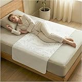 Get Trend Bambou Incontinence Drap de Lit 90 x 90 cm, Simple Imperméable Protege Matelas avec Ailes Latérales, Matelassé Housse Protection Matelas, Réutilisable Alese Lavable Adult Enfant (Single)