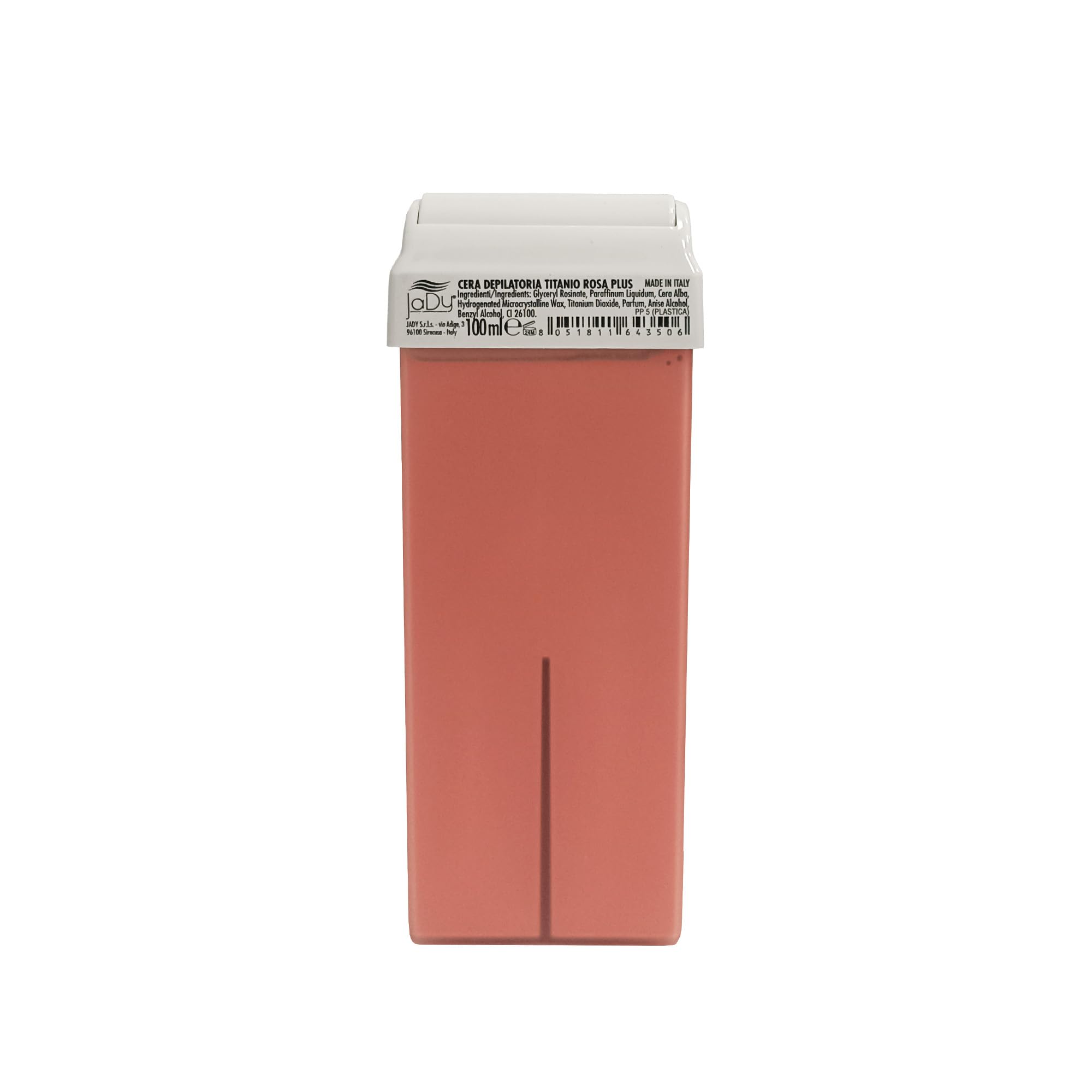 JaDy Cera Depilatoria Roll On Titanio Rosa 100 ml – Pack 24 Cartuchos – Cera Profesional para Depilación con Bandas – Piel Sensible – Uso Estética y Peluquería