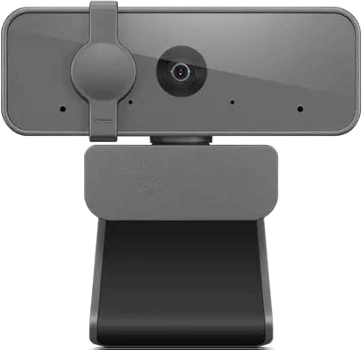 Lenovo NET_BO Essential FHD Webcam Grey, 1080p, Stereo Microphone, USB Camera for Live Streaming and Video Calling, Privacy Cover, Plug and Play, Desktop or Laptop, Windows, Mac, Grey