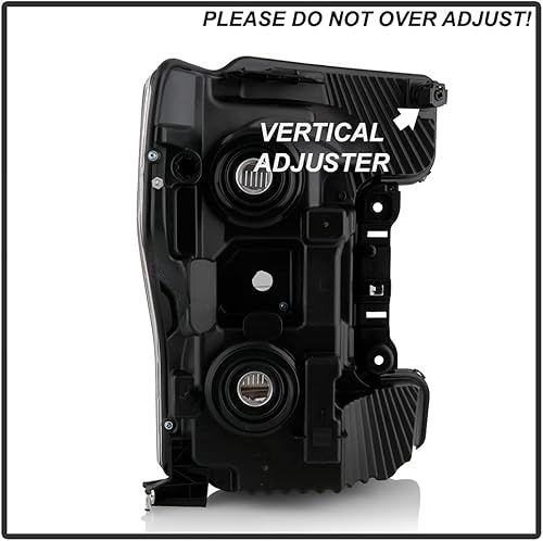 Miniatura 6 de ACANII - Solo para modelos halógenos 2017-2019 Ford F250 F350 SuperDuty, con carcasa negra, par de faros delanteros izquierdos+derecho