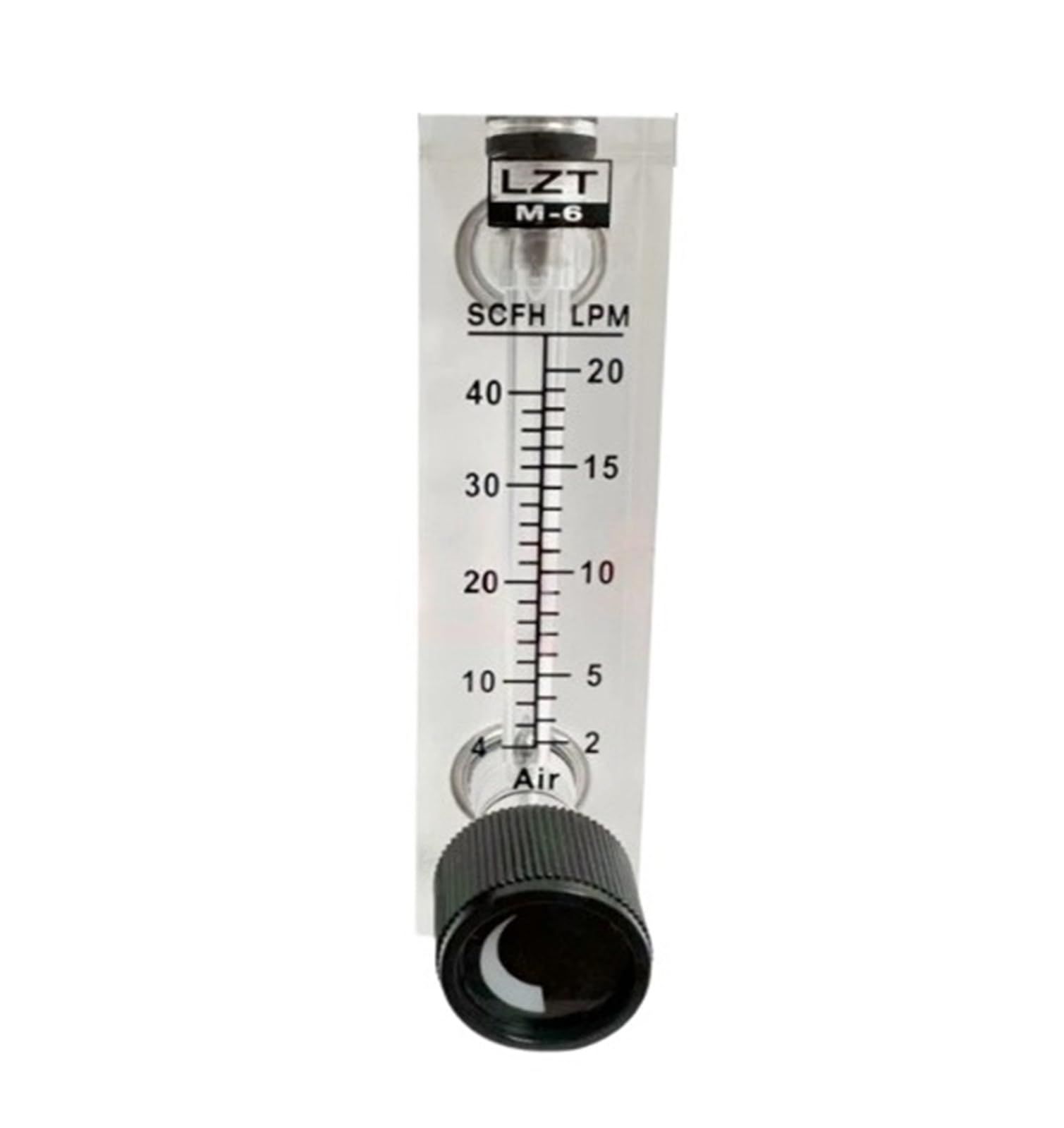 Medidor de flujo de aire 2-20LPM Línea dual 4-40SCFH con ajuste LZT-6T Montado en panel
