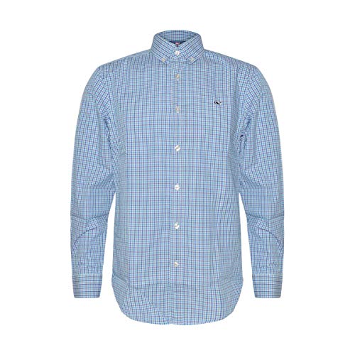 Vineyard Vines Men's Classic Fit Whale Shirt (Jacks Peak Plaid/Barberry, Medium)