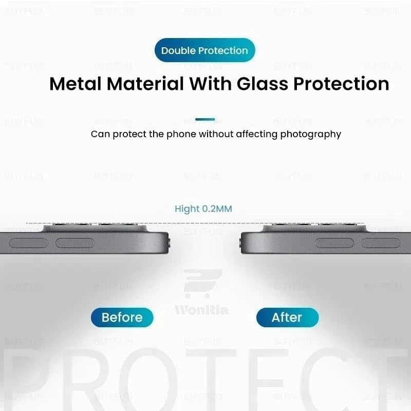 Image of Pack 1 - Metal Frame Camera lens Protector for Samsung M36 5G Camera Tempered Glass Aluminum Alloy Rings, Ultra-HD Metal Frame- Black