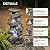 Outdoor Water Fountain Large - Stone Fountains with LED Light for Patio Yard Garden Backyard Decking Outdoor or Entryway Decor 30''