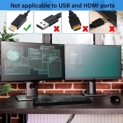 Image of 6 Pack Displayport to Vga Cable 6 ft Gold Plated Dp to Vga Adapter with Chip for Computer Laptop PC Monitor Projector HDTV, Not Bidirectional, Not Compatible with USB