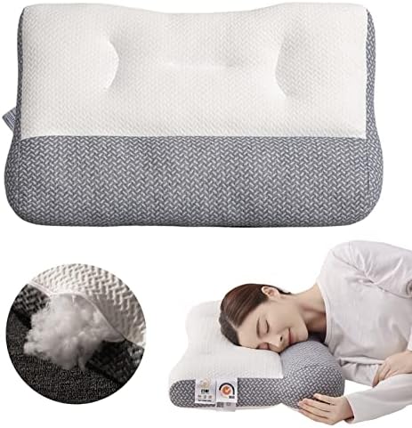 Super Ergonomic Pillow, Adjustable Ergonomic Contour Orthopedic Bed Pillow, Suitable for All Sleeping Positions, Orthopedic Pillow for Neck and Shoulder Pain (White, 15.75 * 23.62in)