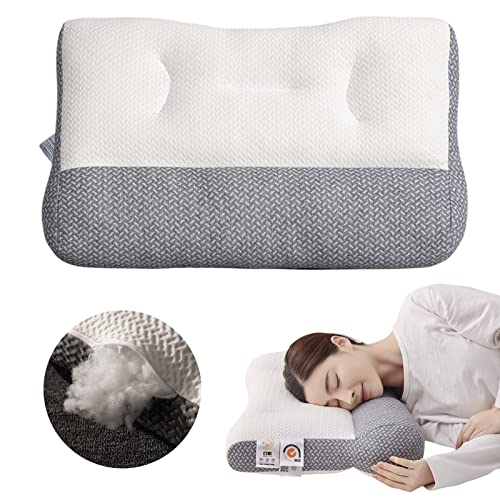 Super Ergonomic Pillow, Adjustable Ergonomic Contour Orthopedic Bed Pillow, Suitable For All Sleeping Positions, Orthopedic Pillow For Neck And Shoulder Pain (White, 15.75 * 23.62In) #TOP10