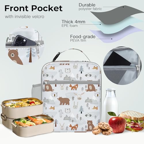 Sac isotherme enfant à motif forêt avec bandoulière – Image 5