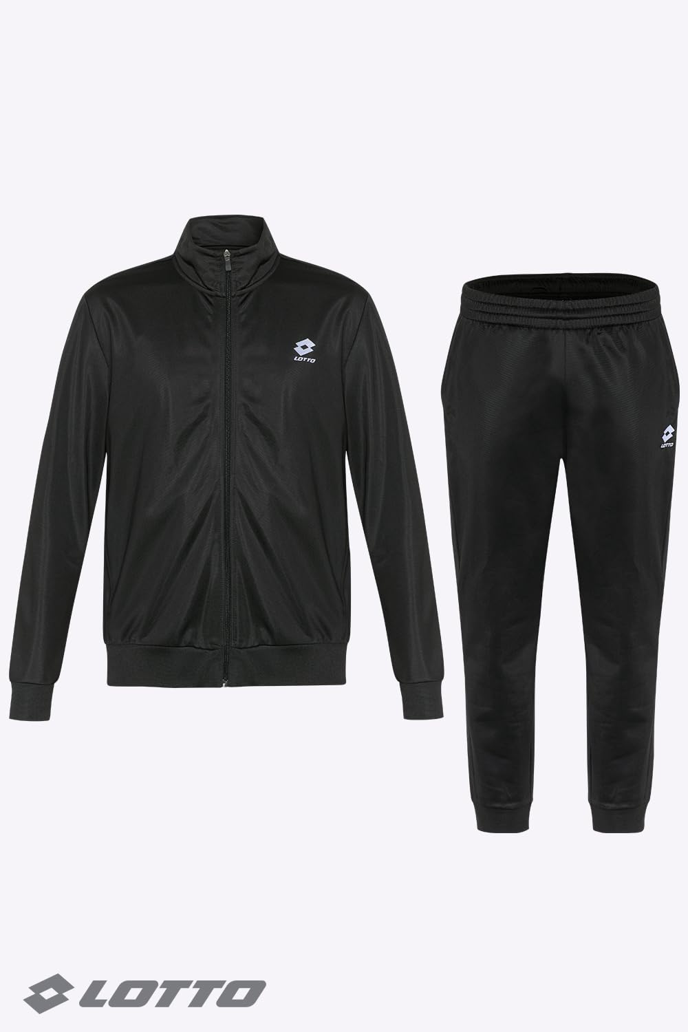 Lotto Męski dres treningowy, granatowy, rozmiar M-5XL, dres sportowy, krój regular fit, ze 100% poliestru, strój rekreacyjny z elastycznym ściągaczem i praktycznymi kieszeniami bocznymi I dres do