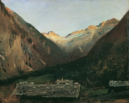 Toile Anton Romako pour habiller un mur vide avec la peinture Soirée à Prossau près de Gastein