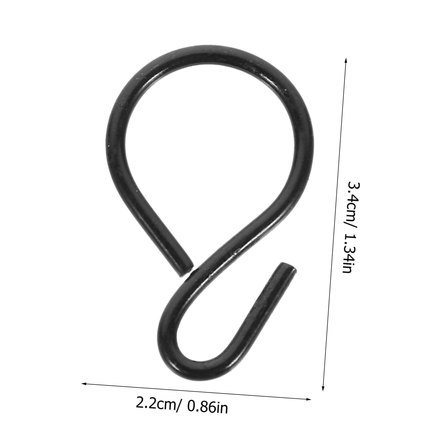 SOESFOUFU 6 Pack s Shaped Hooks Black Metal Hanging Hooks for Kitchen Bathroom Garden Heavy Duty No Drill