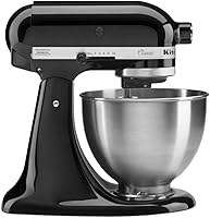 KitchenAid Classic 4.5-Quart Tilt-Head Stand Mixer K45SS Onyx Black - 10-Speed Power Hub for Baking & Attachments