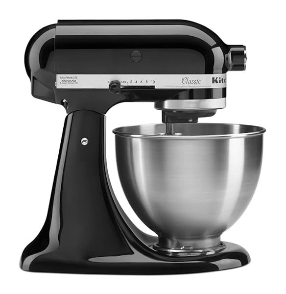 KitchenAid Classic Series 4.5 Quart Tilt-Head Stand Mixer K45SS, Onyx Black