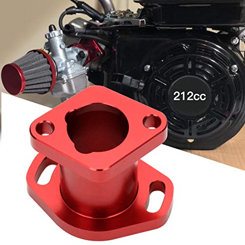Image of FVRITO Performance Racing Intake Pipe Inlet Manifold Compatible with Predator 212cc Coleman CT200U BT200X GX160 GX200 6.5HP OHV Chinese 196cc Clone Engines Mini Bike Go Kart Red