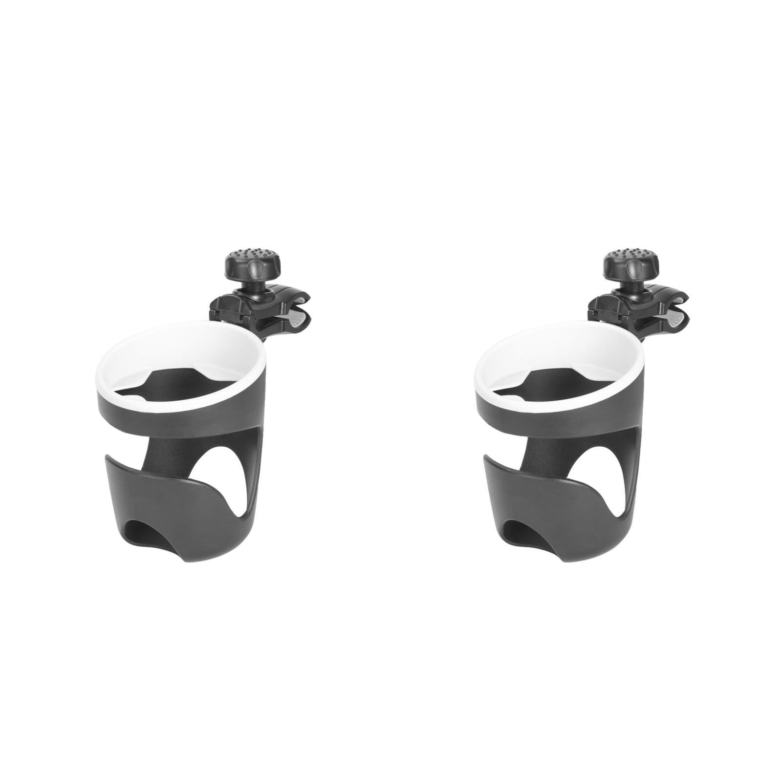 SUPVOX 2 Pezzi Portabicchiere Per Passeggino Robusto Portabicchieri Per Passeggino Porta Di Bevande Passeggino Portabottiglie Per Passeggino Tazza Bottiglia Plastica Abs Nero
