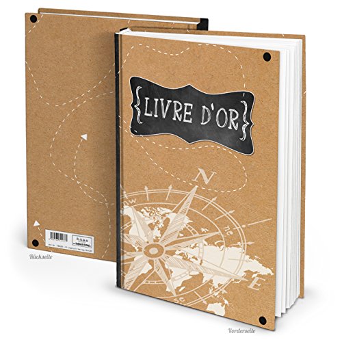 Logbuch-Verlag Grande libro degli ospiti XXL LIVRE D'OR Francese Appartamento Casa vacanze Pension Hotel Libro degli ospiti di nozze Ristorante