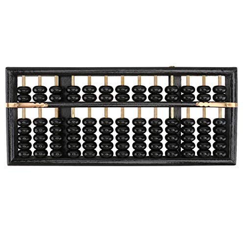 TOYANDONA Abacus Soroban 13 Digits Rods Chinese Japanese Abacus Wooden Arithmetic Abacus Calculator Educational Tools Abacus Counting Tool for Adults Kids Students Black
