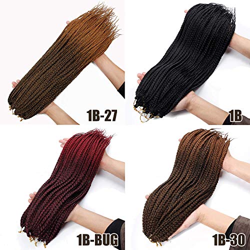 6 Packs Box Braids Crochet Hair Crochet Box Braids Pre-Looped Synthetic Hair Crotchet Box Braids Hair 22 Inch (1B/30, 22Inch) … #TOP5