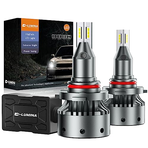 D-Lumina Lampadine 9005 HB3 LED Lenticolari Canbus,120W 20000LM 6500K Bianco,Versione Specifica per Proiettore,Kit di Conversione Faro LED Estremamente Luminoso,Interferenza Anti-Radio,2 pezzi