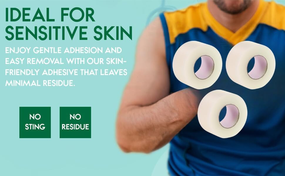 NanaCare Clear Medical Tape Waterproof, 4 Rolls 2.5cm x 9m - Hypoallergenic Surgical Tape For Wound Care, Dressings & Face, First Aid Waterproof Bandage For Sensitive Skin