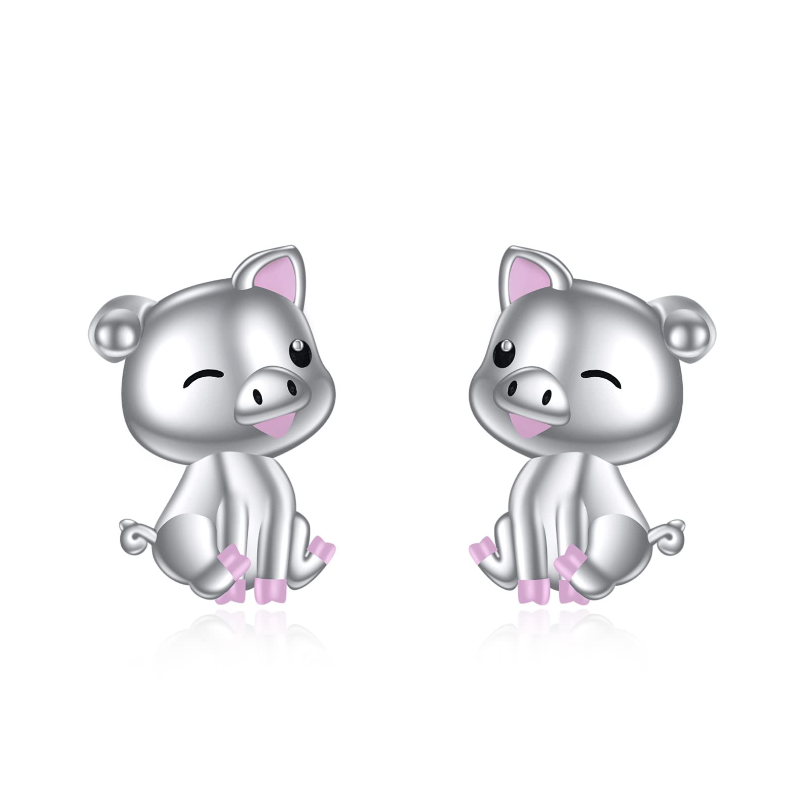 925 Sterling Silver Cute Mini Cat/Panda/Butterfly/Owl/Dolphin/Rabbit Stud Earrings Jewelry Gifts for Women Teen Girls Daughter Granddaughter Niece