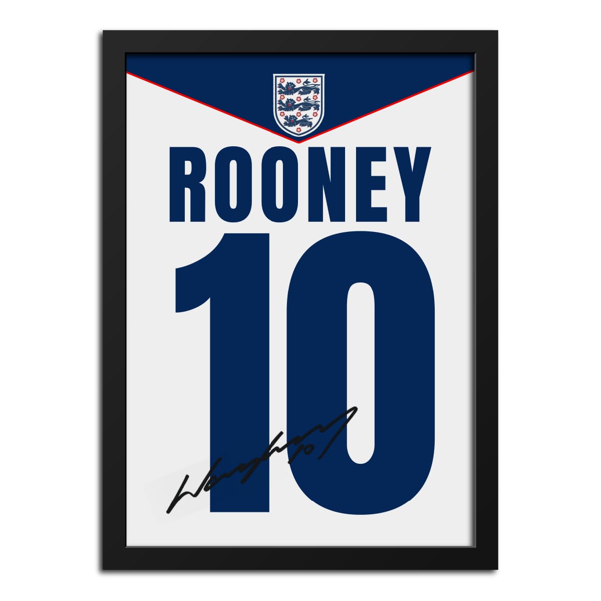 inspire TA Wayne Rooney England Jersey World Cup 2026 Poster Framed Laminated Poster Wall Hanging Wooden Photo Frames 12 X 9 Inches-image-20