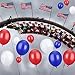 Tecunite 100 Pcs Red White Blue 13 Inch Latex Balloons Colorful Round Balloons for 4th of July Decorations Independence Day Patriotic Wedding Birthday Party Decoration