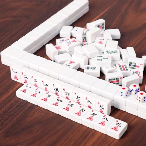 Zgme American Mahjong Set,166 Premium White Tiles With Printed Rectangular Bag And Accessories,4 All-In-One Mahjong Racks With Pushers,Complete Western Mah Jongg,Mah-Jongg,Ma Jong Set thumb #4