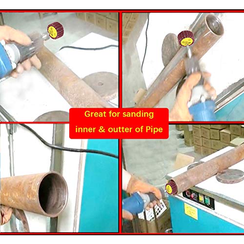 Emilypro FLAP WHEEL-005 Scottchen Abrasive Flap Wheel Sander 2 Inchx1 Inch X 1/4 Inch Shank Mounted Non-Woven Interleaves thumb #5