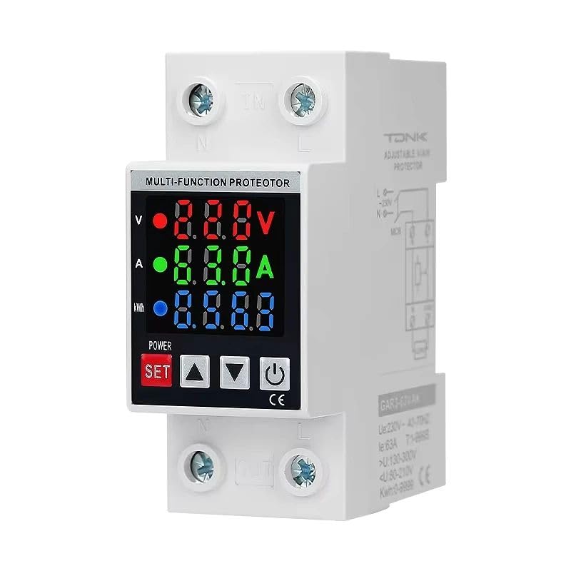 MAXWELL VP KWH Digital Protector | Voltage, Current and Energy Monitoring Device with Multi-Function Display and DIN-Rail Mounting-image-7