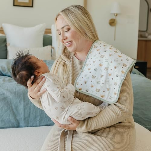 Image of Copper Pearl Premium Baby Burp Cloths - 3-Pack Large Cotton Burp Cloths, Extra Soft Spit Up Rags with 3 Absorbent Layers, Perfect for Baby Boy and Baby Girl Gifts