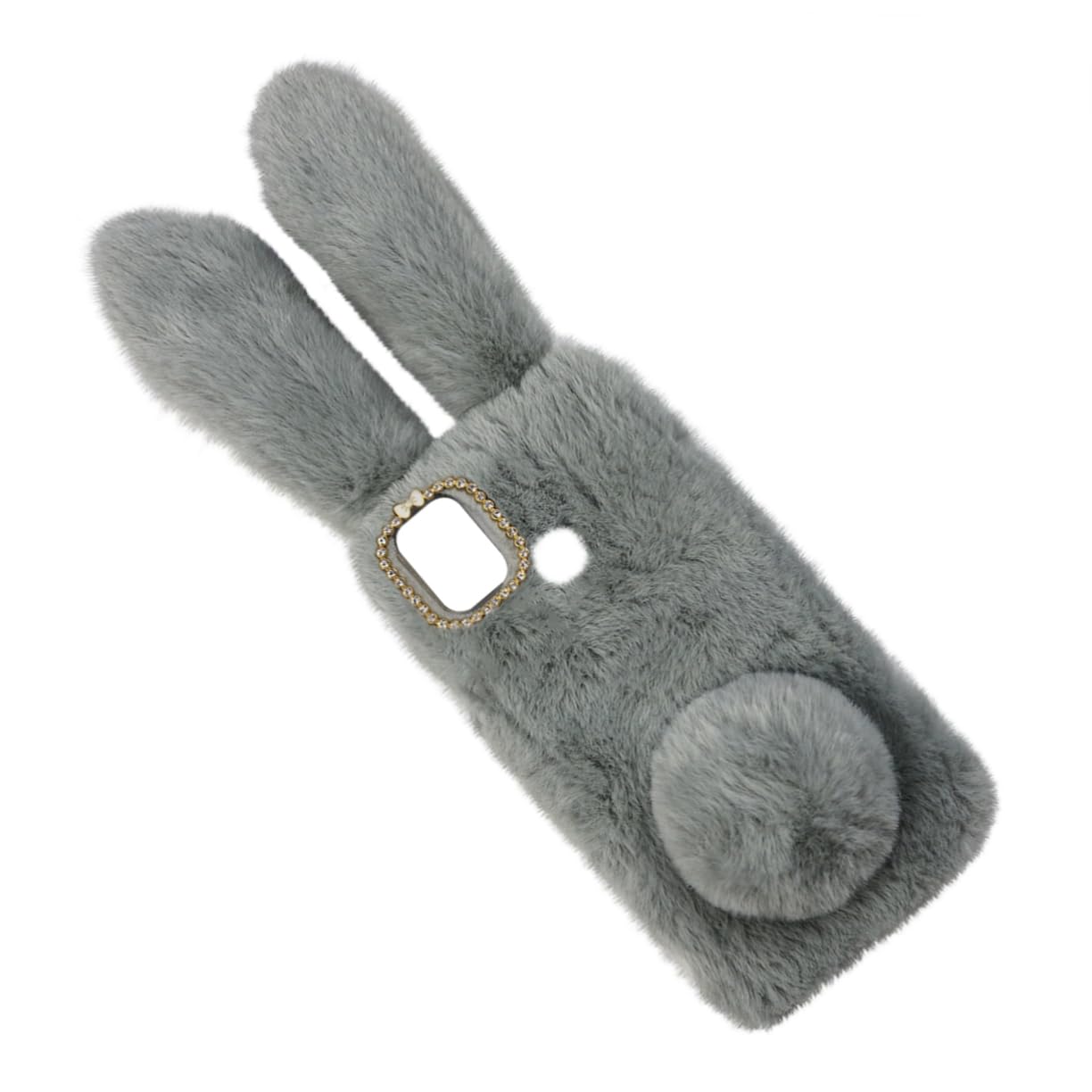 Uonlytech 3piezas Funda De Teléfono De Peluche y Resistente Carcasa Protectora Diseño Adorable para Material TPU Detalles De Strass y Forro De Conejito Fácil Acceso Puertos y