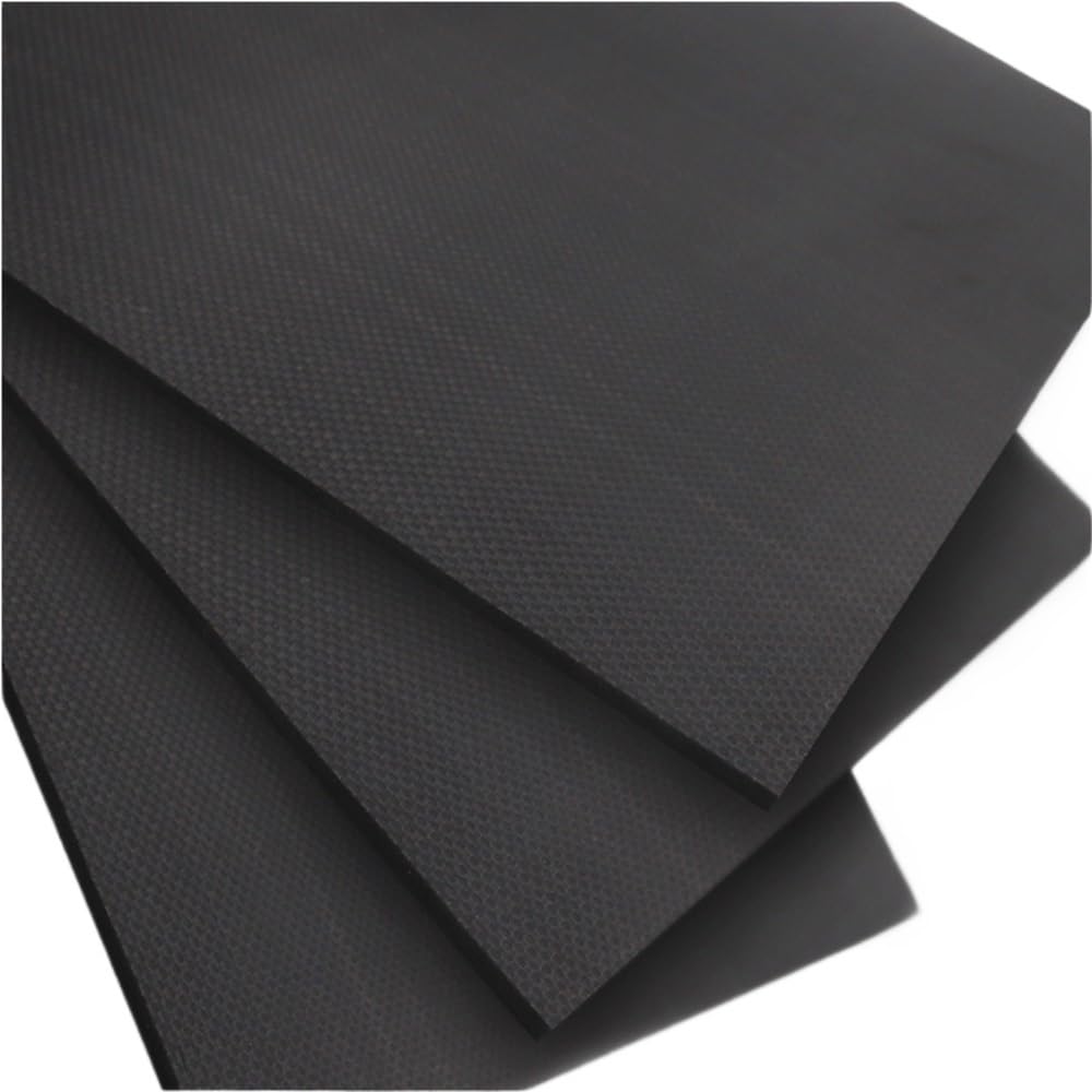 Scheda composita Foglio in fibra di carbonio 3K con finitura opaca a trama semplice, pannello nero ad alta resistenza 200x250 mm 1 pz(5.0mm)