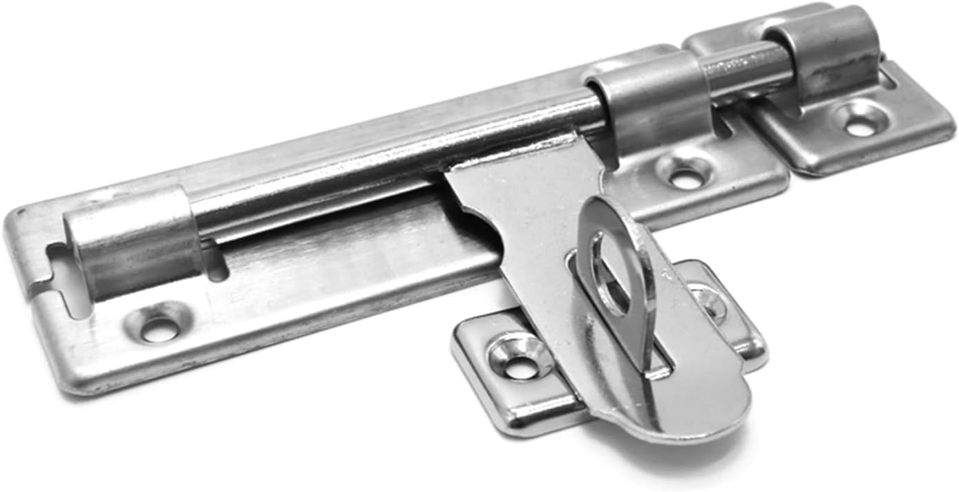 Uoxhfdh One Color Door Hasp Latch Sliding Hardware Locks Stainless Steel Barrel Bolt Clasp(4Inch)