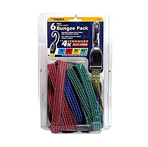 CargoLoc 32407 Flat Bungee Cord Assortment, 6-Piece