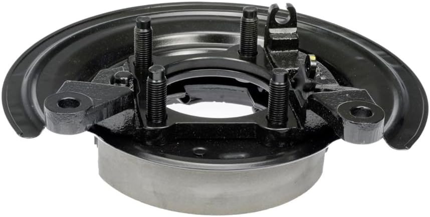 KarParts360 For Dodge Ram 3500/2500 2009 2010 Loaded Brake Backing Plate | Black | M16 Backing Plate Stud Thread Size | 16.2 Millimeters Caliper Bracket Mounting Hole ID | Backing Plate Studs Included