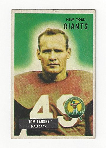Vintage Tom Landry Collectible Football Card - 1955 Bowman Football Card 152 (New York Giants) Free Shipping with Insurance