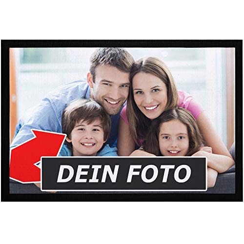 SpecialMe® personalisierte Fußmatte mit Foto selbst gestalten, rutschfest & waschbar weiß 60x40cm