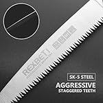 REXBETI Folding Saw, Heavy Duty 11 Inch Extra Long Blade Hand Saw for Wood Camping, Dry Wood Pruning Saw With Hard Teeth, Quality SK-5 Steel - Image 5
