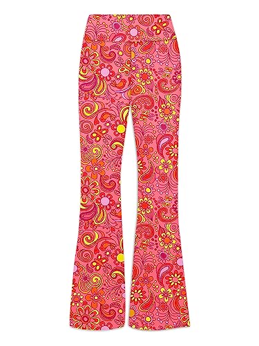 Image of Deerose Girls Halloween Hippie Bell Bottom Pants High Waist Flare Pants 5-14 Years
