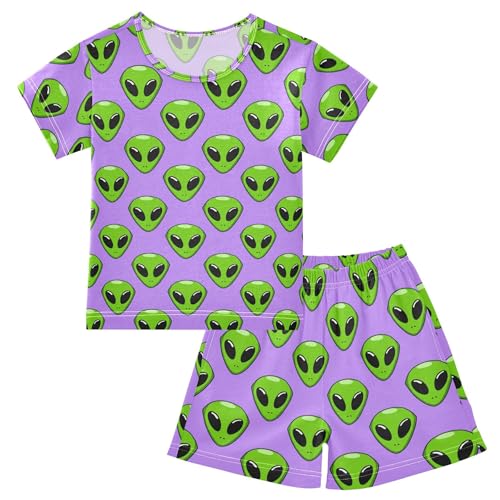 Cute Alien Ufo Pajama Set Pajamas Sleepwear Nightwear Loungewear Clothes Set B04040173