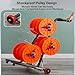 ZDMEI Wire Spool Rack,Heavy Duty Spool Display Stand,Rolling Spool Dispenser with Two Pulleys for Electrical Industrial Warehouse Construction Site Retail Use(Style 2)